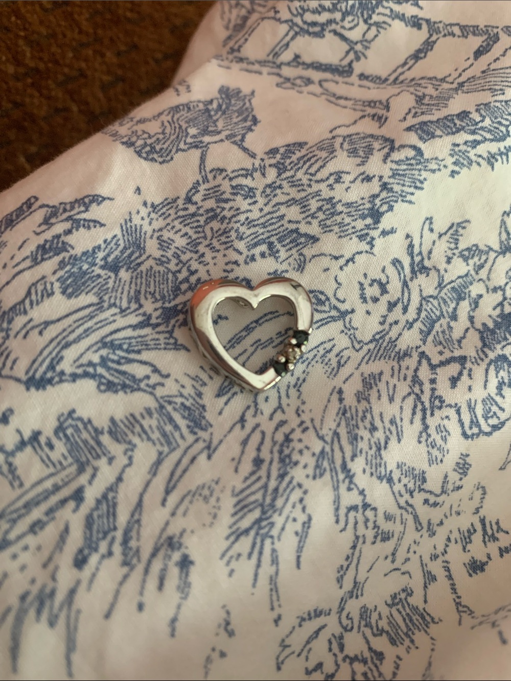 Sterling Silver Heart Pendant Necklace Charm in Silver